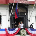 President Rodrigo Roa Duterte leads the flag-raising ceremony du